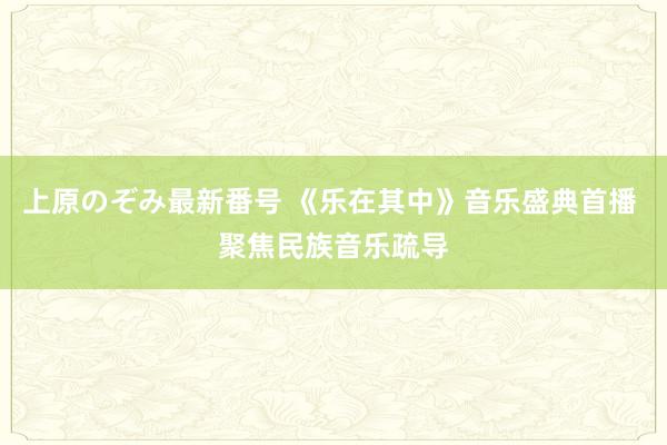 上原のぞみ最新番号 《乐在其中》音乐盛典首播 聚焦民族音乐疏导