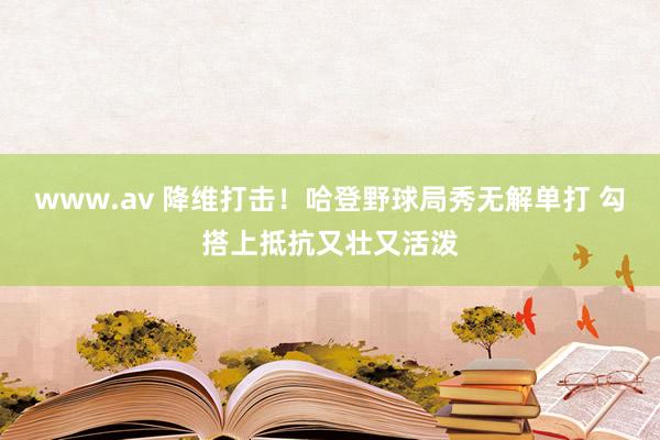 www.av 降维打击！哈登野球局秀无解单打 勾搭上抵抗又壮又活泼