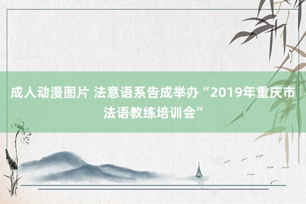 成人动漫图片 法意语系告成举办“2019年重庆市法语教练培训会”