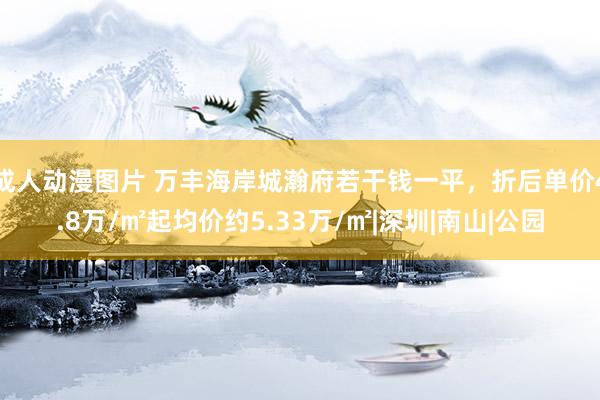 成人动漫图片 万丰海岸城瀚府若干钱一平，折后单价4.8万/㎡起均价约5.33万/㎡|深圳|南山|公园